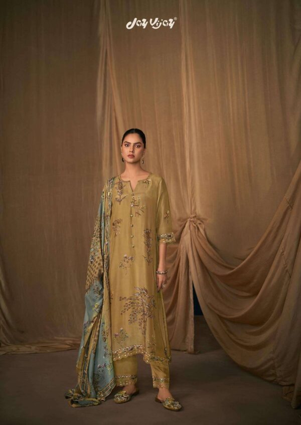 My Fashion Road Jay Vijay Lehr Fancy Designer Silk Latest Suit | 10383