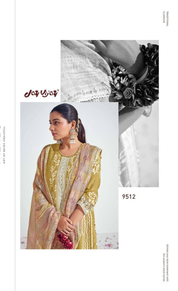 My Fashion Road Jay Vijay Prangan Fancy Designer Silk Ladies Suit | 9512