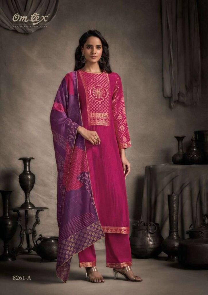 My Fashion Road Omtex Pineeta Fancy Jacquard Silk Suit | 8261 – A