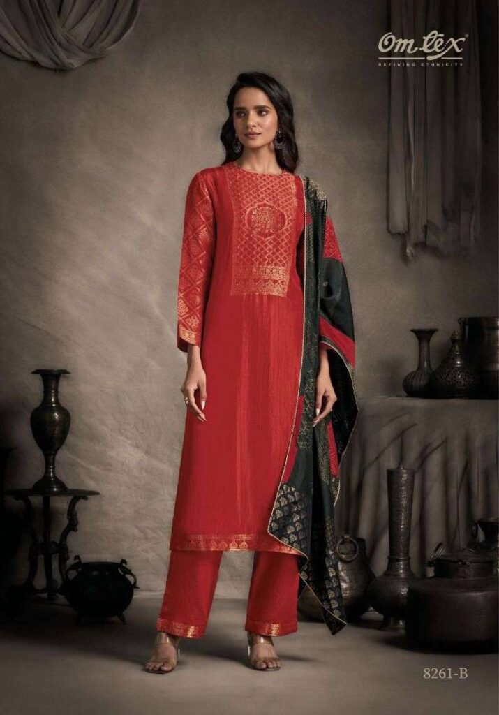 My Fashion Road Omtex Pineeta Fancy Jacquard Silk Suit | 8261 – B