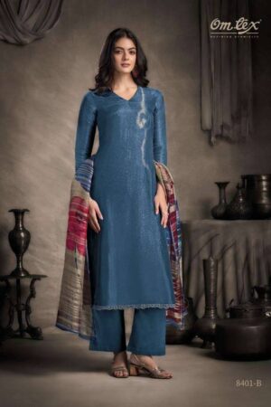 My Fashion Road Omtex Rinaaya Latest Designer Silk Exclusive Suit | 8401- B