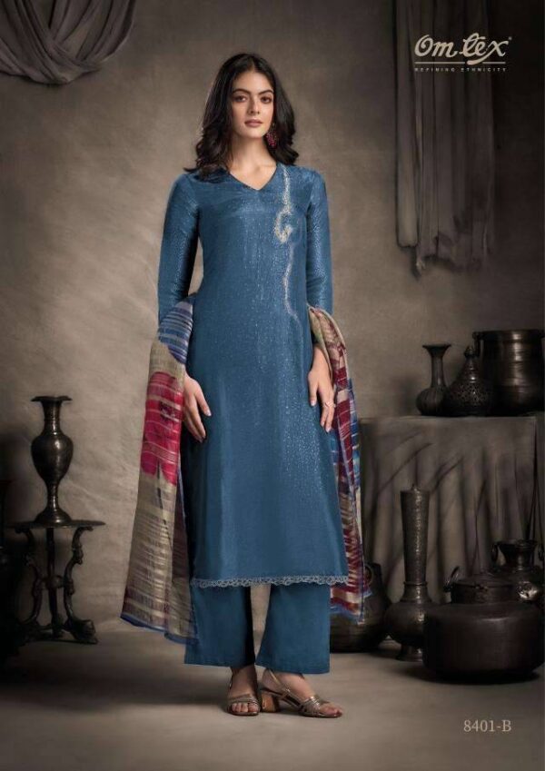 My Fashion Road Omtex Rinaaya Latest Designer Silk Exclusive Suit | 8401- B