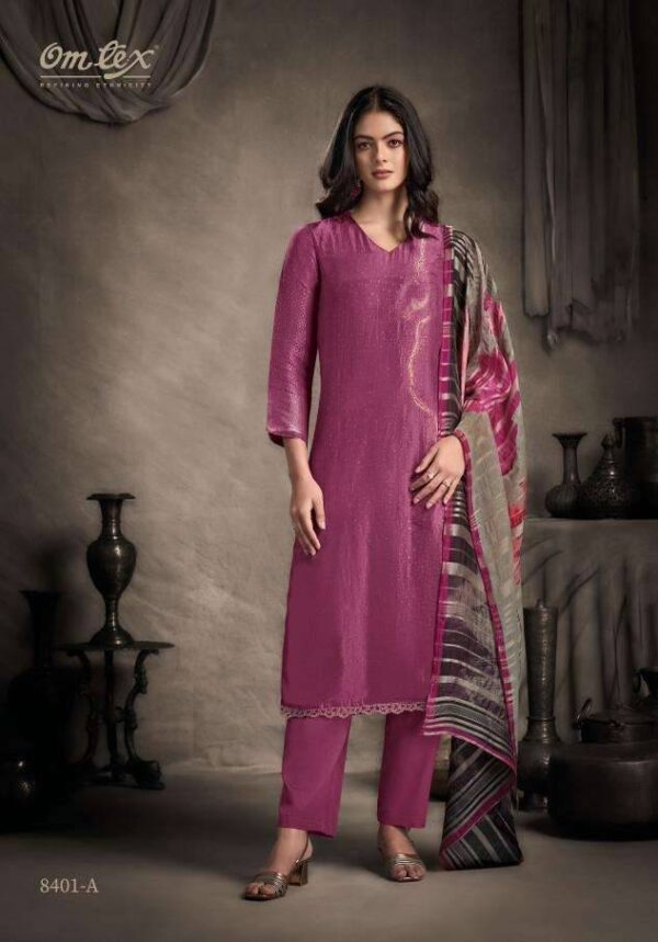 My Fashion Road Omtex Rinaaya Latest Designer Silk Exclusive Suit | 8401- A