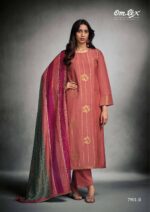 My Fashion Road Omtex Tisha Trends Latest Style Muslin Jacquard Suit | 7901- B
