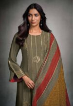 My Fashion Road Omtex Tisha Trends Latest Style Muslin Jacquard Suit | 7901- A