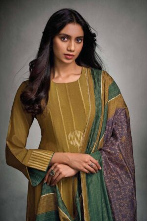 My Fashion Road Omtex Tisha Trends Latest Style Muslin Jacquard Suit | 7901- C