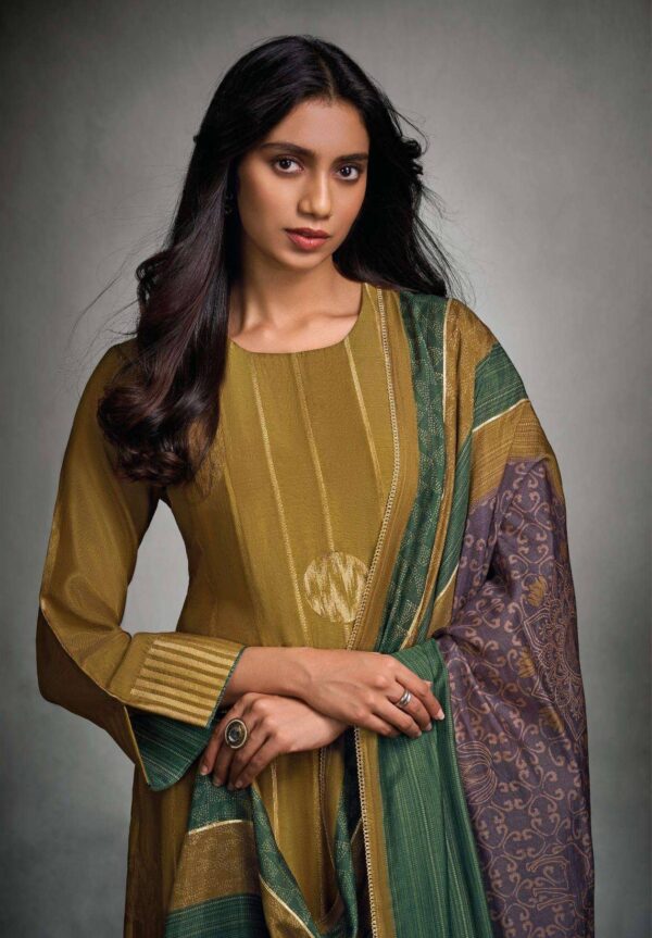 My Fashion Road Omtex Tisha Trends Latest Style Muslin Jacquard Suit | 7901- C