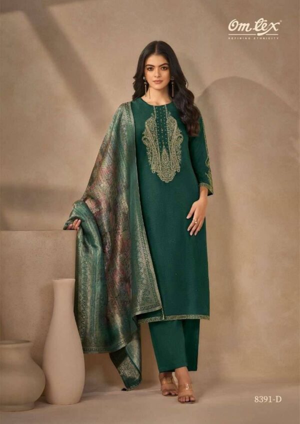 My Fashion Road Omtex Tritika Exclusive Designer Silk Partywear Suit | 8391 – D