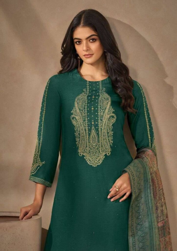 My Fashion Road Omtex Tritika Exclusive Designer Silk Partywear Suit | 8391 – D