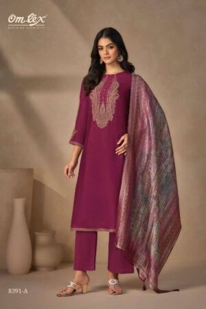 My Fashion Road Omtex Tritika Exclusive Designer Silk Partywear Suit | 8391 – A