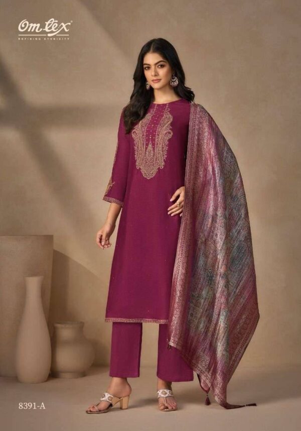 My Fashion Road Omtex Tritika Exclusive Designer Silk Partywear Suit | 8391 – A