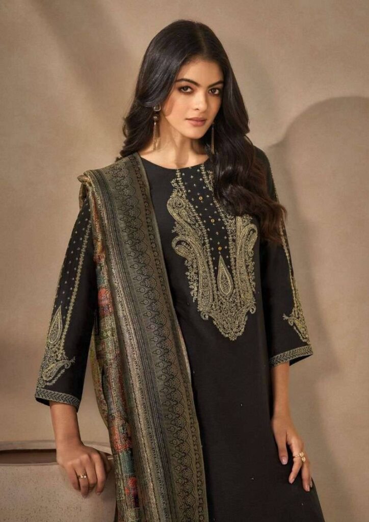 My Fashion Road Omtex Tritika Exclusive Designer Silk Partywear Suit | 8391 – B