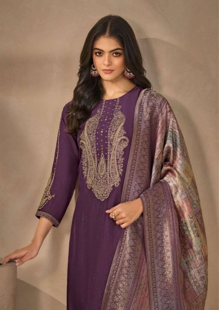 My Fashion Road Omtex Tritika Exclusive Designer Silk Partywear Suit | 8391 – C