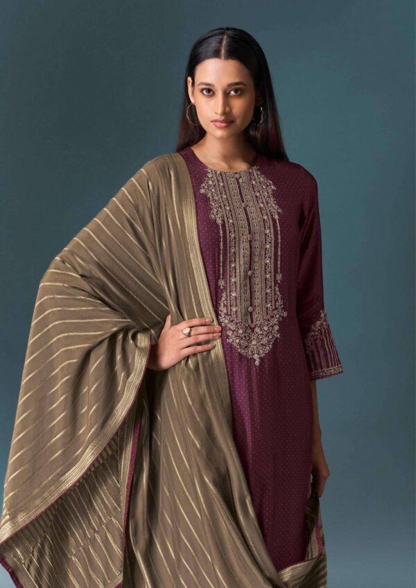 My Fashion Road Omtex Yugvika Designer Silk Digital Style Latest Suit | 8141 – C