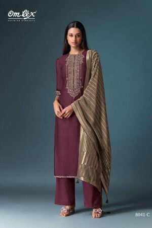 My Fashion Road Omtex Yugvika Designer Silk Digital Style Latest Suit | 8141 – C