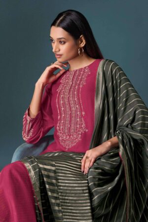 My Fashion Road Omtex Yugvika Designer Silk Digital Style Latest Suit | 8141 – B