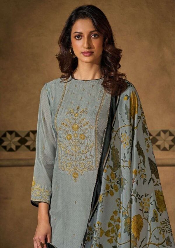 My Fashion Road Omtex Mia Digital Printed Fancy Silk Latest Suit | 8491-A