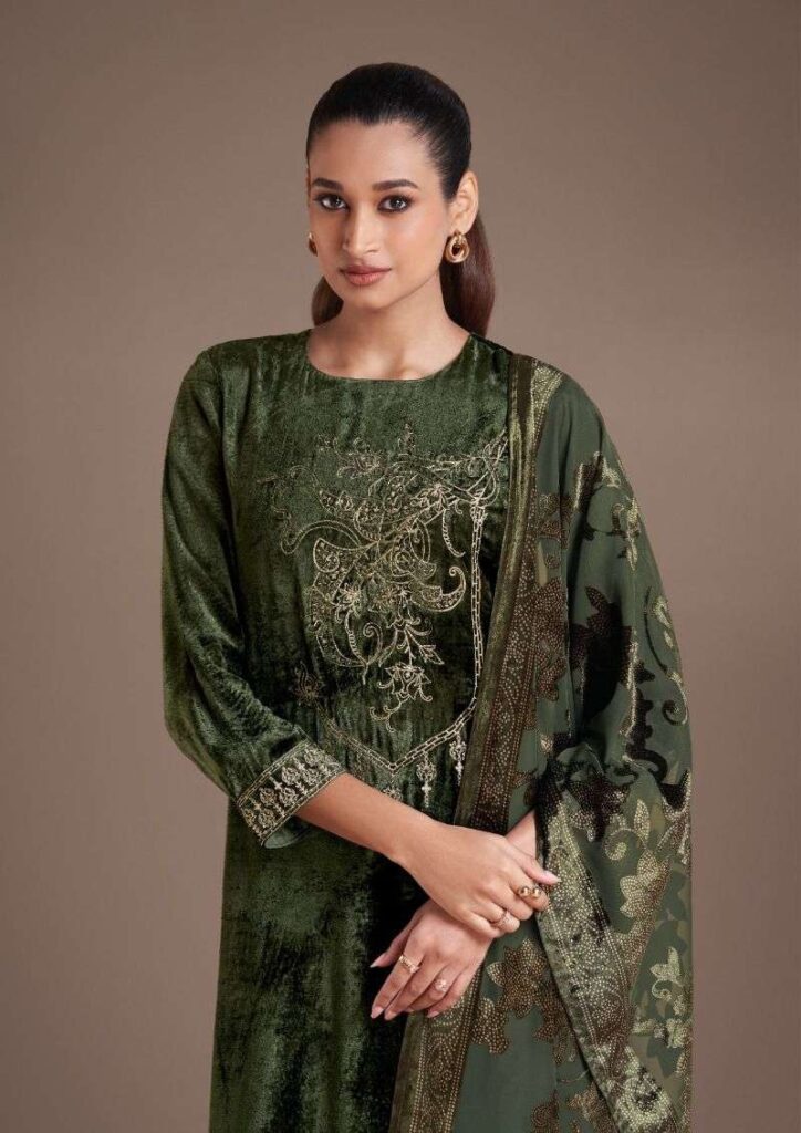 My Fashion Road Omtex Ritha Vol 21 Designer Pure Viscose Velvet Suit | 8831-B
