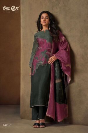 My Fashion Road Omtex Meyza Designer Silk Exclusive Latest Ladies Suit | 8471-C