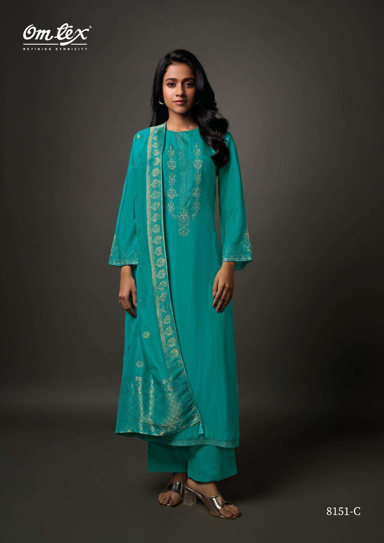 My Fashion Road Omtex Vaishori Exclusive Designer Silk Latest Suit | 8151-C My Fashion Road Omtex Vaishori Exclusive Designer Silk Latest Suit | 8151-C