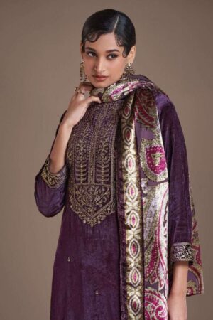 My Fashion Road Omtex Ritha Vol 22 Pure Viscose Velvet Designer Suit | 8711-B