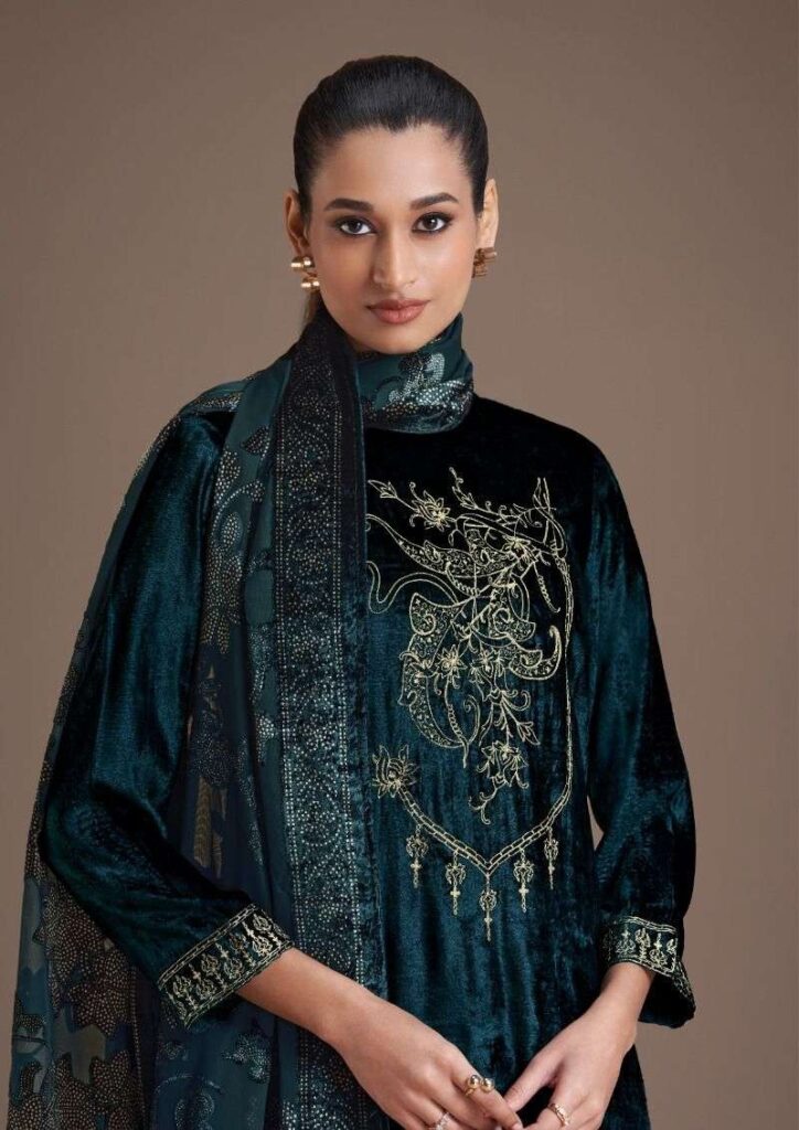 My Fashion Road Omtex Ritha Vol 21 Designer Pure Viscose Velvet Suit | 8831-D