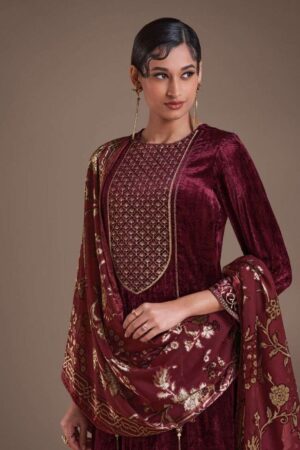 My Fashion Road Omtex Ritha Vol 24 Wedding Wear Velvet Designer Suit | 8701-D
