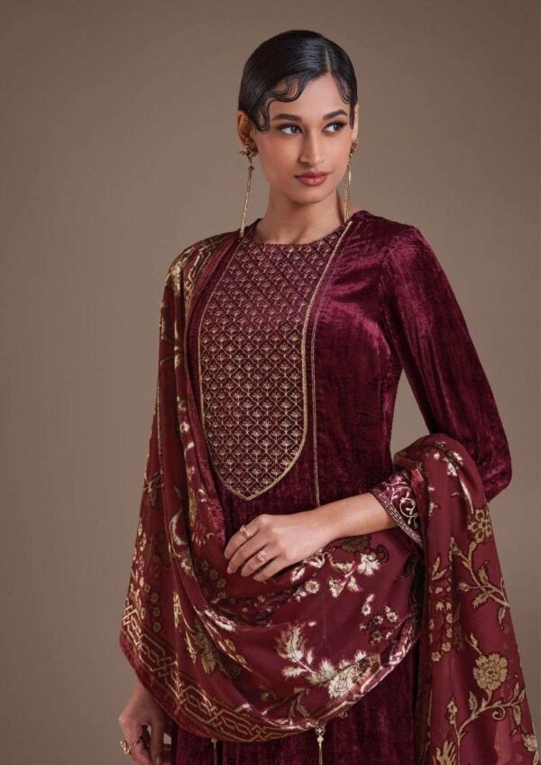 My Fashion Road Omtex Ritha Vol 24 Wedding Wear Velvet Designer Suit | 8701-D