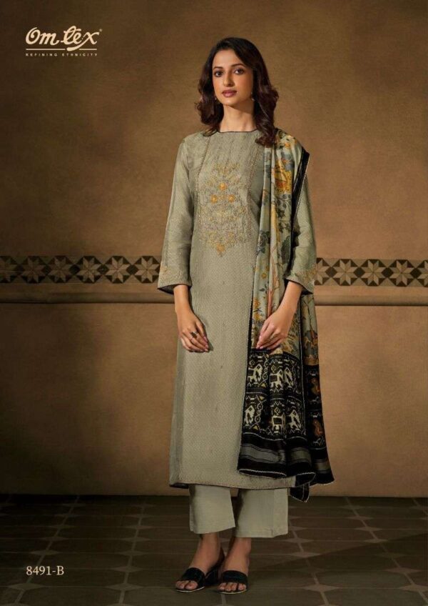 My Fashion Road Omtex Mia Digital Printed Fancy Silk Latest Suit | 8491-B