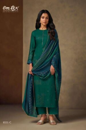 My Fashion Road Omtex Ushma Pure Pashmina Digital Printed Winter Suit | 8531-C