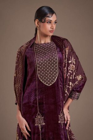 My Fashion Road Omtex Ritha Vol 24 Wedding Wear Velvet Designer Suit | 8701-B