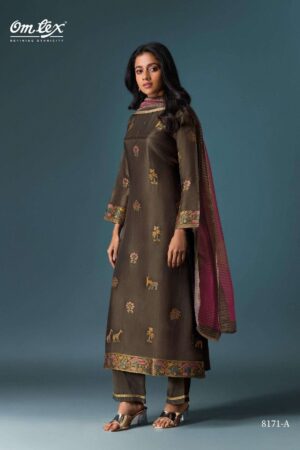My Fashion Road Omtex Niraya Partywear Style Designer Jacquard Silk Suit | 8171-A