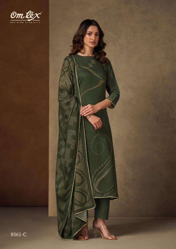 My Fashion Road Omtex Ishira Winter Wear Premium Designs Pashmina Suit | 8561-C