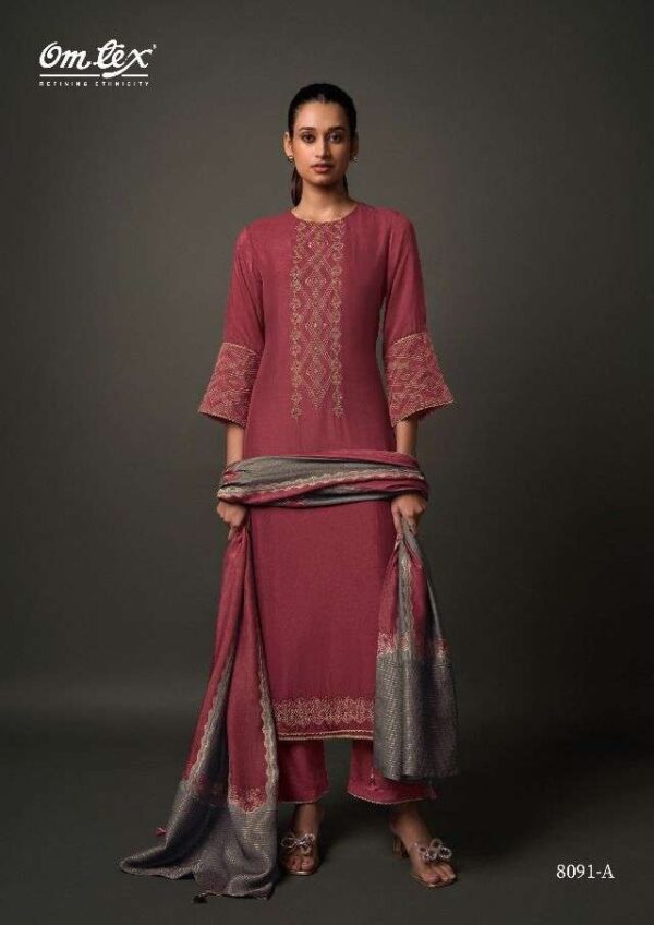 My Fashion Road Omtex Jinisha Exclusive Fancy Silk Latest Suit | 8091-A