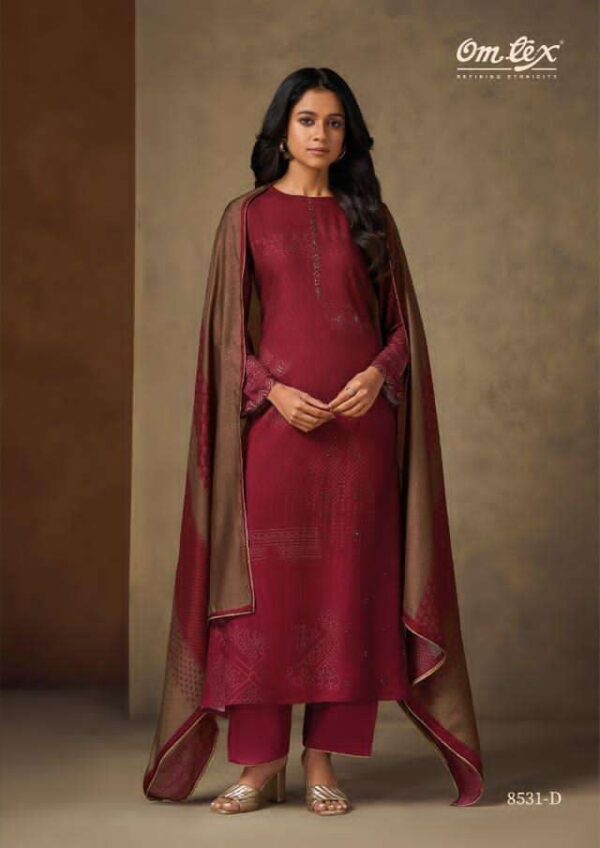 My Fashion Road Omtex Ushma Pure Pashmina Digital Printed Winter Suit | 8531-D