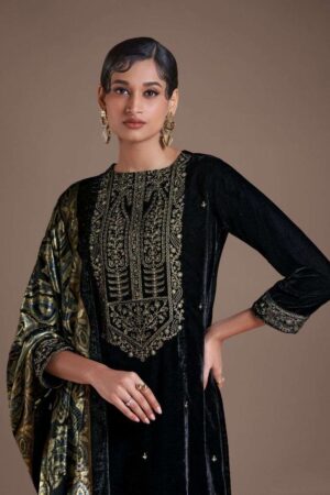 My Fashion Road Omtex Ritha Vol 22 Pure Viscose Velvet Designer Suit | 8711-C