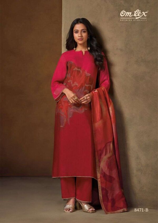 My Fashion Road Omtex Meyza Designer Silk Exclusive Latest Ladies Suit | 8471-B
