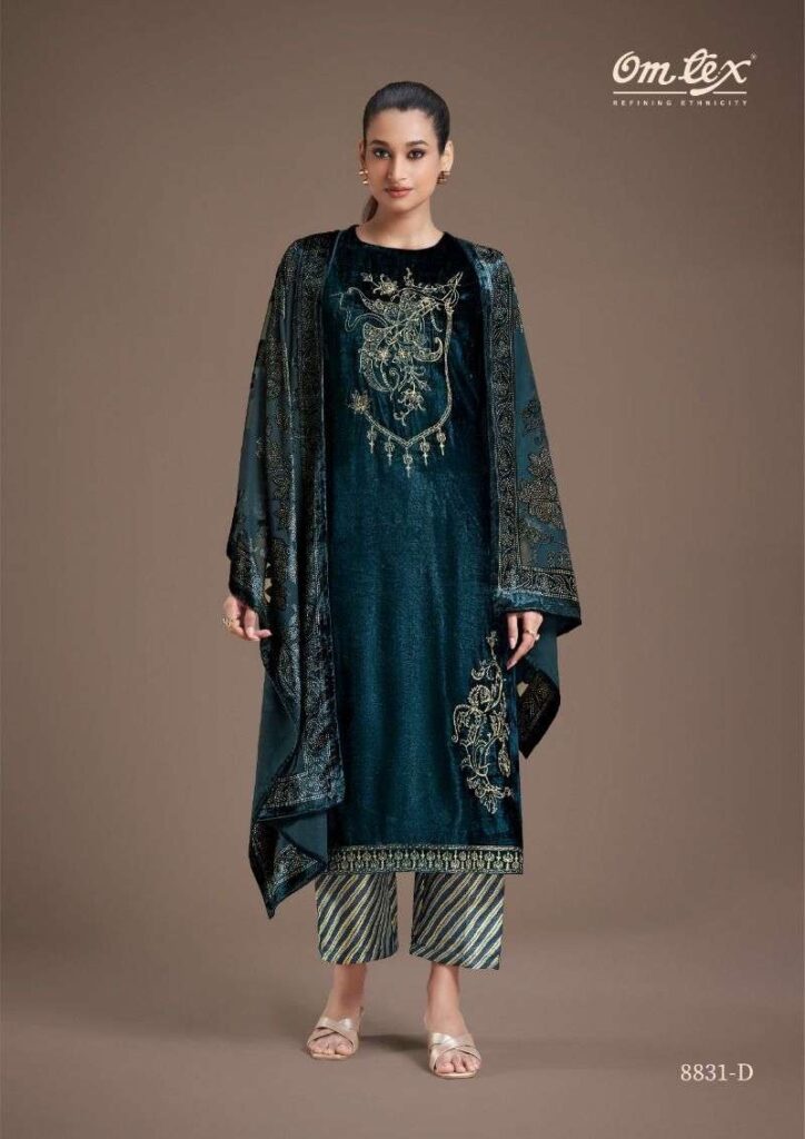 My Fashion Road Omtex Ritha Vol 21 Designer Pure Viscose Velvet Suit | 8831-D