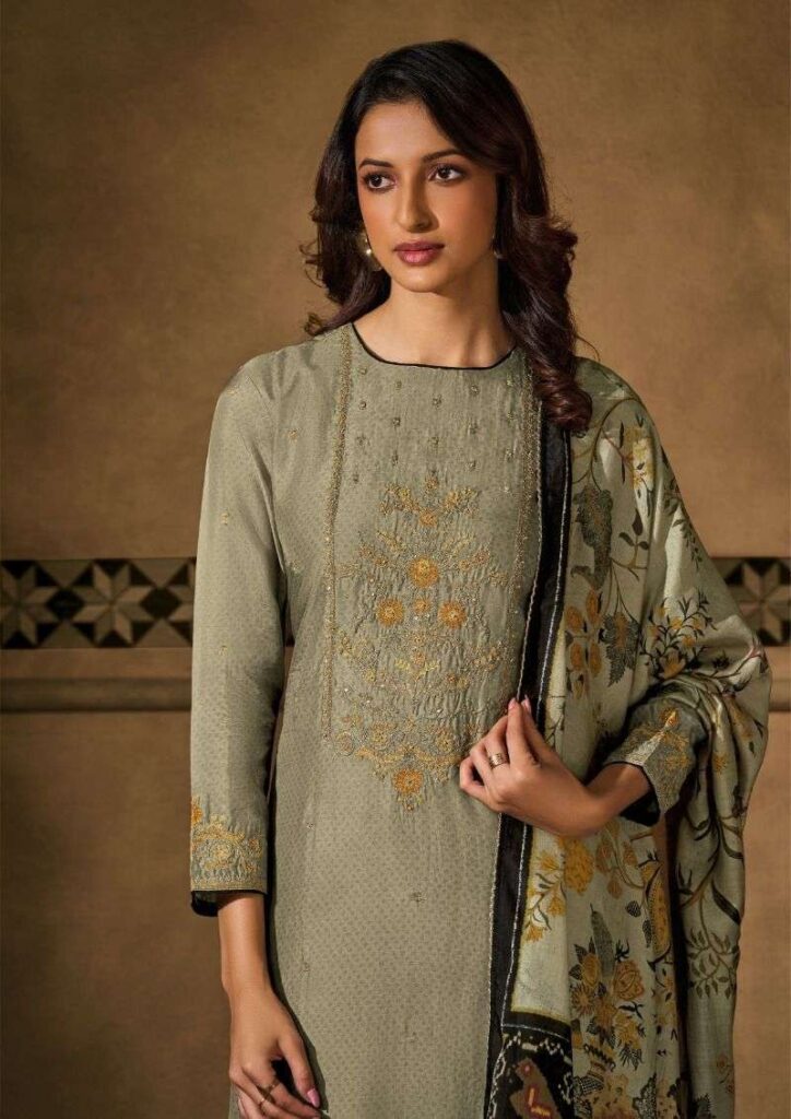 My Fashion Road Omtex Mia Digital Printed Fancy Silk Latest Suit | 8491-B
