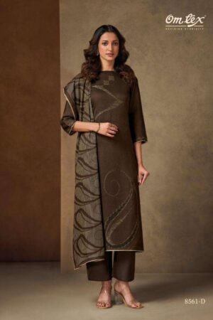 My Fashion Road Omtex Ishira Winter Wear Premium Designs Pashmina Suit | 8561-D