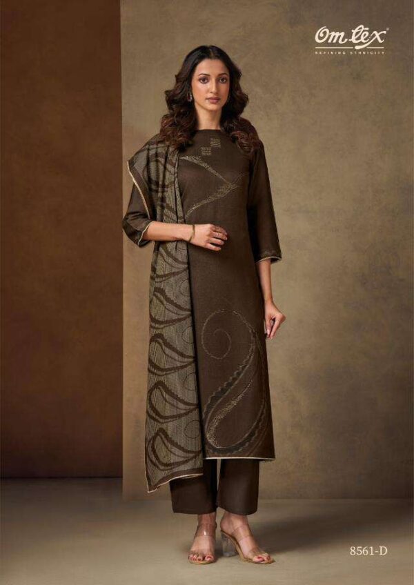 My Fashion Road Omtex Ishira Winter Wear Premium Designs Pashmina Suit | 8561-D