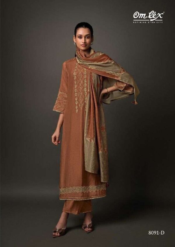 My Fashion Road Omtex Jinisha Exclusive Fancy Silk Latest Suit | 8091-D