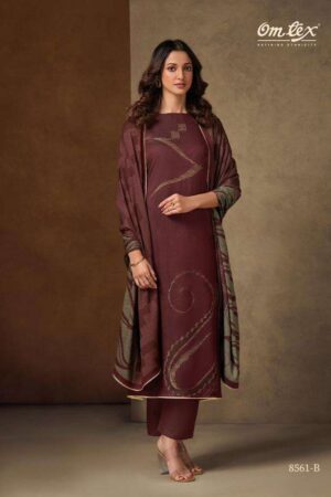 My Fashion Road Omtex Ishira Winter Wear Premium Designs Pashmina Suit | 8561-B