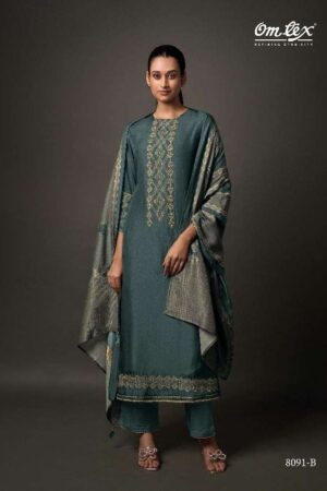 My Fashion Road Omtex Jinisha Exclusive Fancy Silk Latest Suit | 8091-B