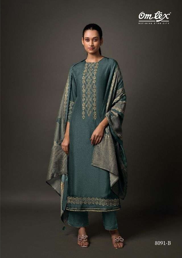 My Fashion Road Omtex Jinisha Exclusive Fancy Silk Latest Suit | 8091-B My Fashion Road Omtex Jinisha Exclusive Fancy Silk Latest Suit | 8091-B