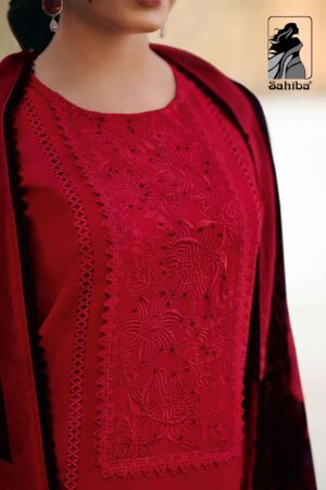 My Fashion Road Sahiba Floret Designer Work Organza Silk Suit – 958