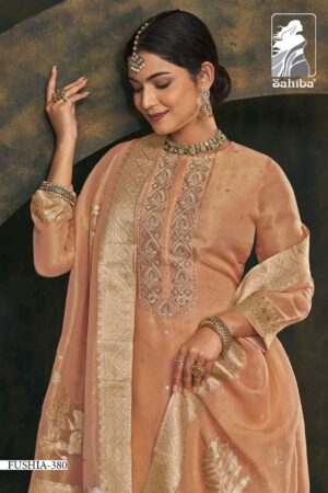 My Fashion Road Sahiba Fushia Partywear Jacquard Designer Suit – 380