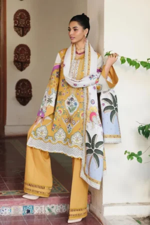 My Fashion Road Qprints By Qalamkar Unstitched Collection 2025 QLM25PW || QW-07 A Celina