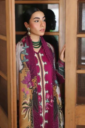 My Fashion Road Qprints By Qalamkar Unstitched Collection 2025 QLM25PW || QW-04 B Lacey