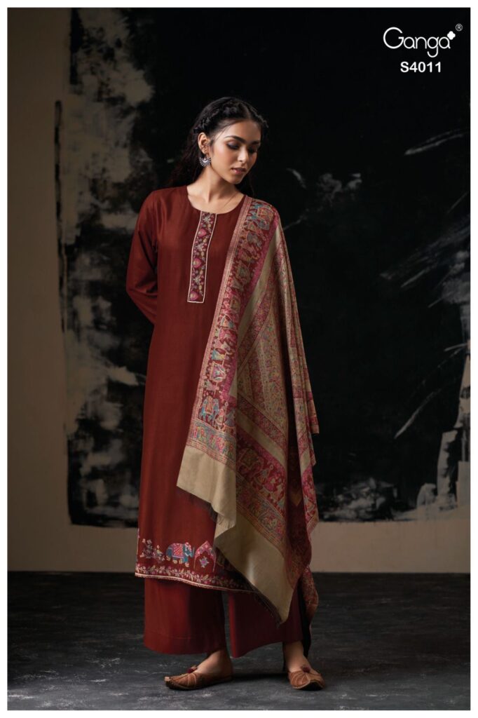 My Fashion Road Ganga Fashion Prerya Exclusive Fancy Ladies Winter Collection Suit | S4011 My Fashion Road Ganga Fashion Prerya Exclusive Fancy Ladies Winter Collection Suit | S4011